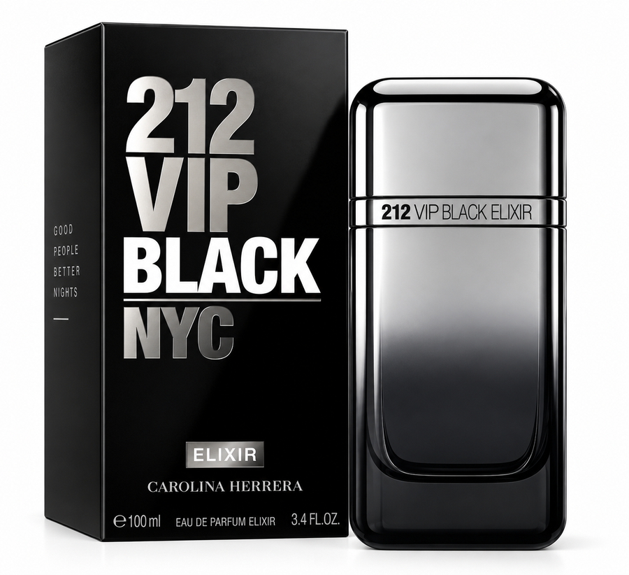 PERFUME CAROLINA HERRERA 212 VIP MEN BLACK ELIXIR 100ML EDP ORIGINAL