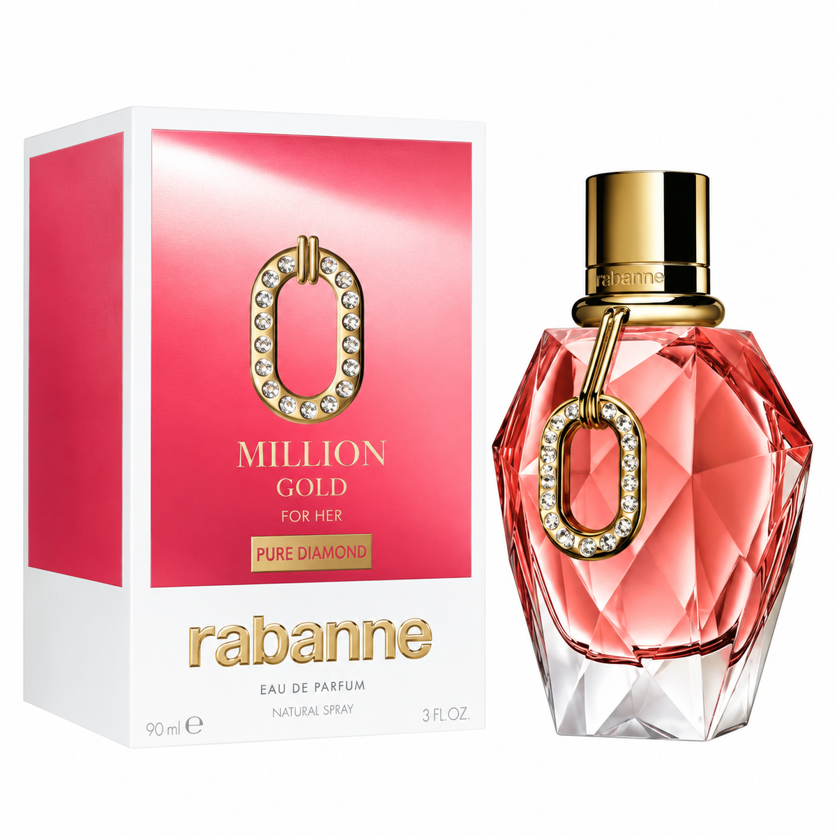PERFUME PACO RABANNE MILLION GOLD PURE DIAMONDS FOR HER 90ML EDP ORIGINAL