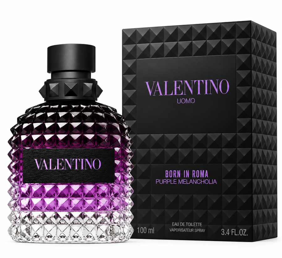 PERFUME VALENTINO UOMO BORN IN ROMA PURPLE MELANCHOLIA 100ML EDT ORIGINAL