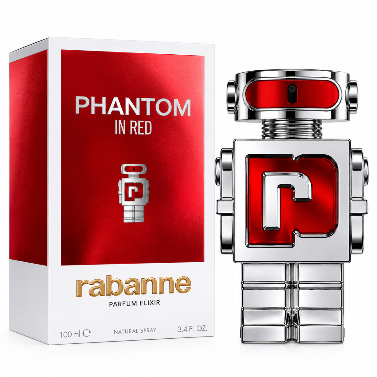 PERFUME PACO RABANNE PHANTOM IN RED 100ML PARFUM ELIXIR ORIGINAL